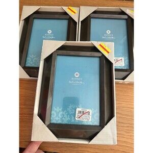 3- 5x7 Light Brown shine Standing Picture Photo Frame SET of 3